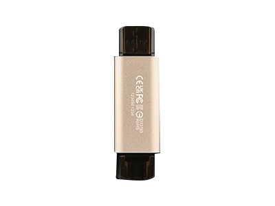 Transcend JetFlash 930C - 128 GB - USB Type-A / USB Type-C - 3.2 Gen 1 (3.1 Gen 1) - 420 MB/s - Dop - Goud