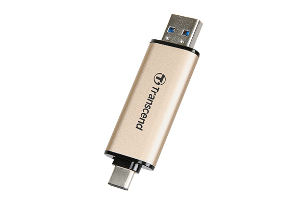 Transcend JetFlash 930C - 128 GB - USB Type-A / USB Type-C - 3.2 Gen 1 (3.1 Gen 1) - 420 MB/s - Dop - Goud