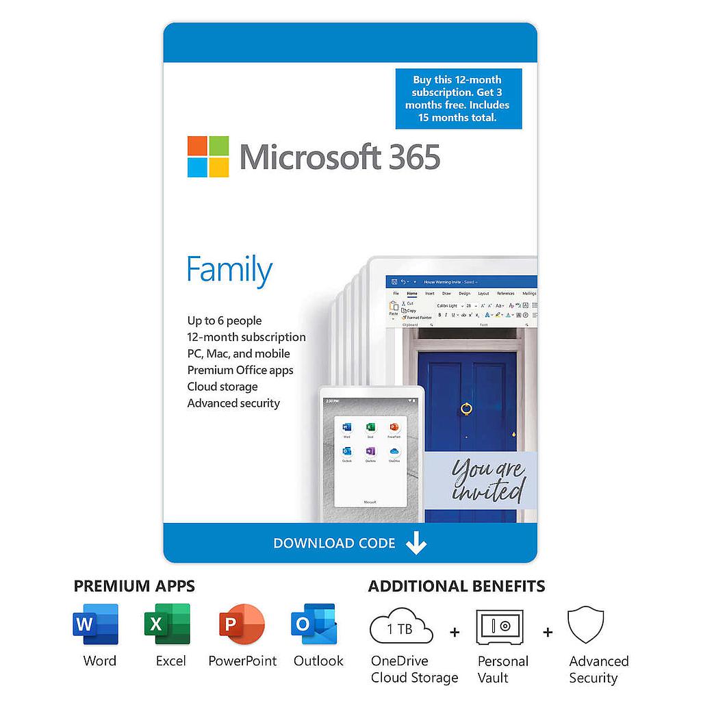 Microsoft 365 Family 1 jaar