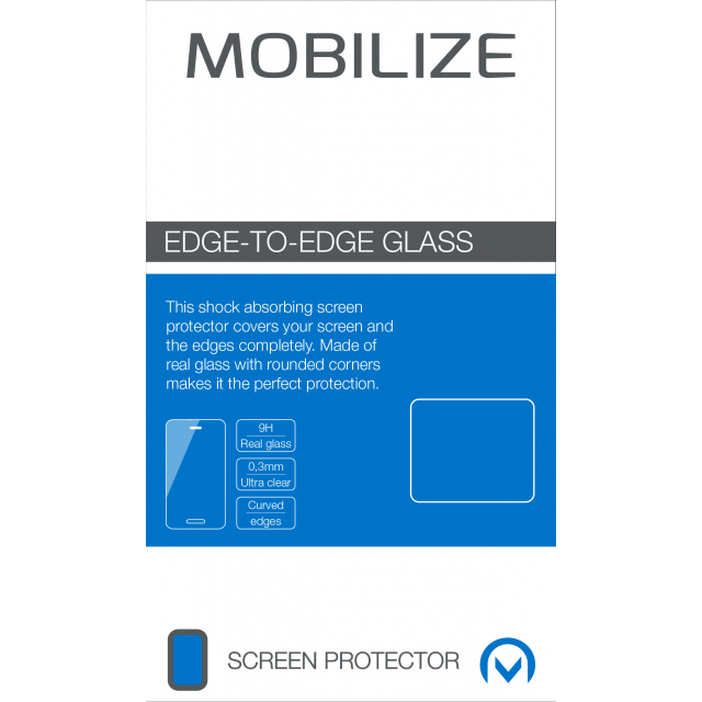 Mobilize Edge-To-Edge Glass Screen Protector Samsung Galaxy S9 Black