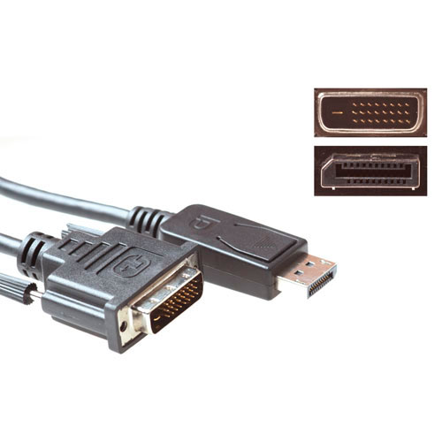 ACT Verloopkabel DisplayPort male naar DVI male 1.80 m