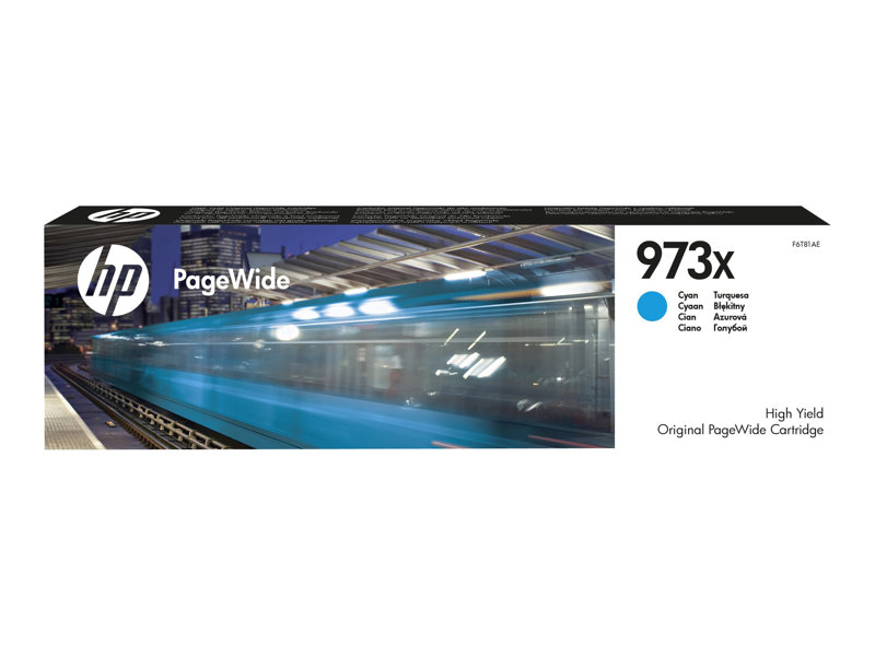 HP 973X - hoog rendement - cyaan - origineel - PageWide - inktcartridge