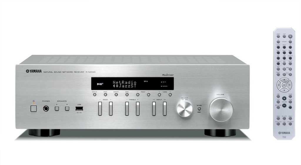 Yamaha RN-402D MusicCast Stereo Reciever - Zilver