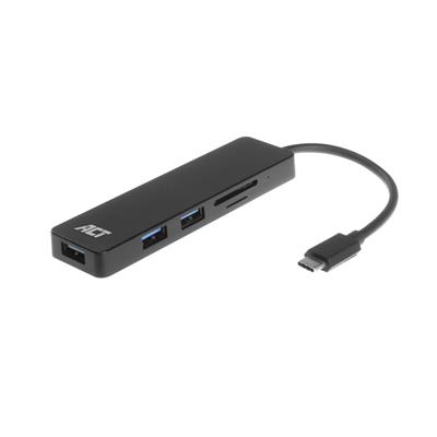 ACT USB-C Hub 3x USB-A, cardreader