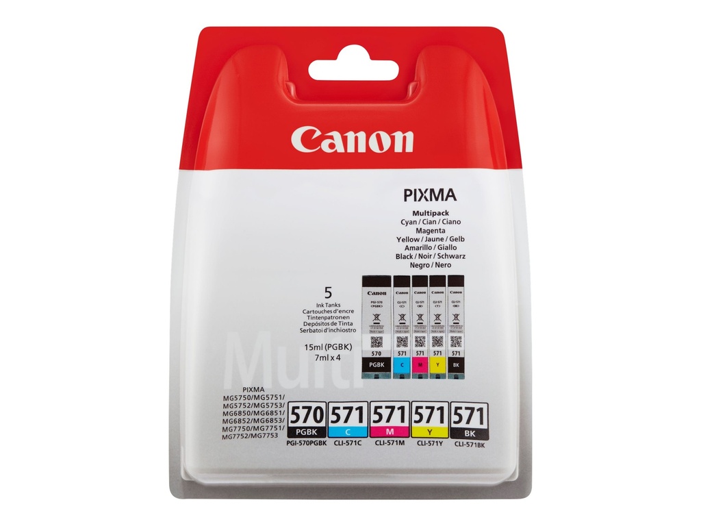 Canon PGI-570 CLI-571 bk pgbk c m y Origineel - Inktpatronen set