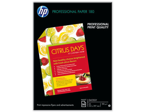 HP Professional Brochure + Flyer Paper 180g A4 Glossy 50 vel