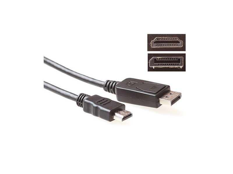 ACT Verloopkabel DisplayPort male - HDMI-A male 1 m