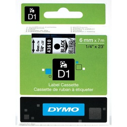 [S0720770] DYMO S0720770  43610  Zwart op zilver labelprinter-tape 6mm