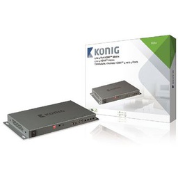 [KNVMA3444] 4 x 4-Poorts HDMI Matrix Donkergrijs