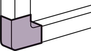 [75642] Legrand/ Van Geel DLP Snap on verticaal hoekstuk wandgoot, kunststof, zuiver wit, (bxd) 105x50mm