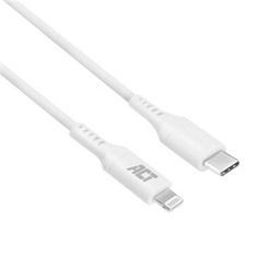 [AC3014] ACT USB 2.0 laad- en datakabel A male - Lightning male 1 meter, MFI gecertificeerd